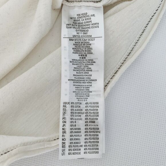 Fox Head Shirt Women XL XLarge White Gray Lace Long Sleeve Racing Travel Casual - Picture 16 of 16